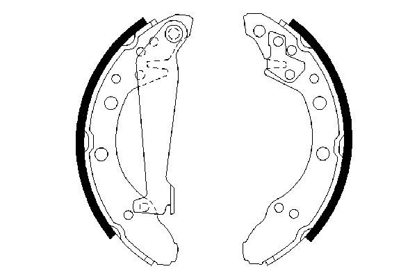 BOSCH BOH0986487536 Fékpofakészlet kézifékhez, rögzítőfékhez, dobfékhez