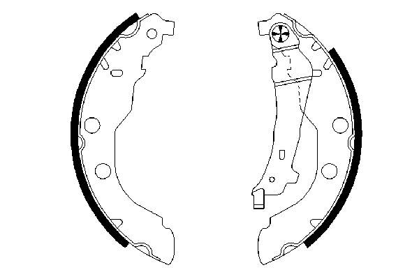 BOSCH BOH0986487549 Fékpofakészlet kézifékhez, rögzítőfékhez, dobfékhez