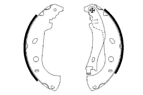 BOSCH BOH0986487559 Fékpofakészlet kézifékhez, rögzítőfékhez, dobfékhez