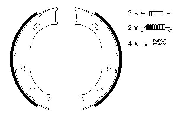 BOSCH 1001774446 0986487610 - Fékpofakészlet