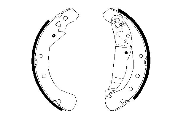 BOSCH 54018 0 986 487 658 - Fékpofakészlet kézifékhez, rögzítőfékhez, dobfékhez