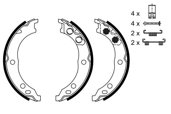 BOSCH 1001775111 0986487712 - Fékpofakészlet