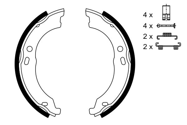 BOSCH  fékpofakészlet, rögzítőfék