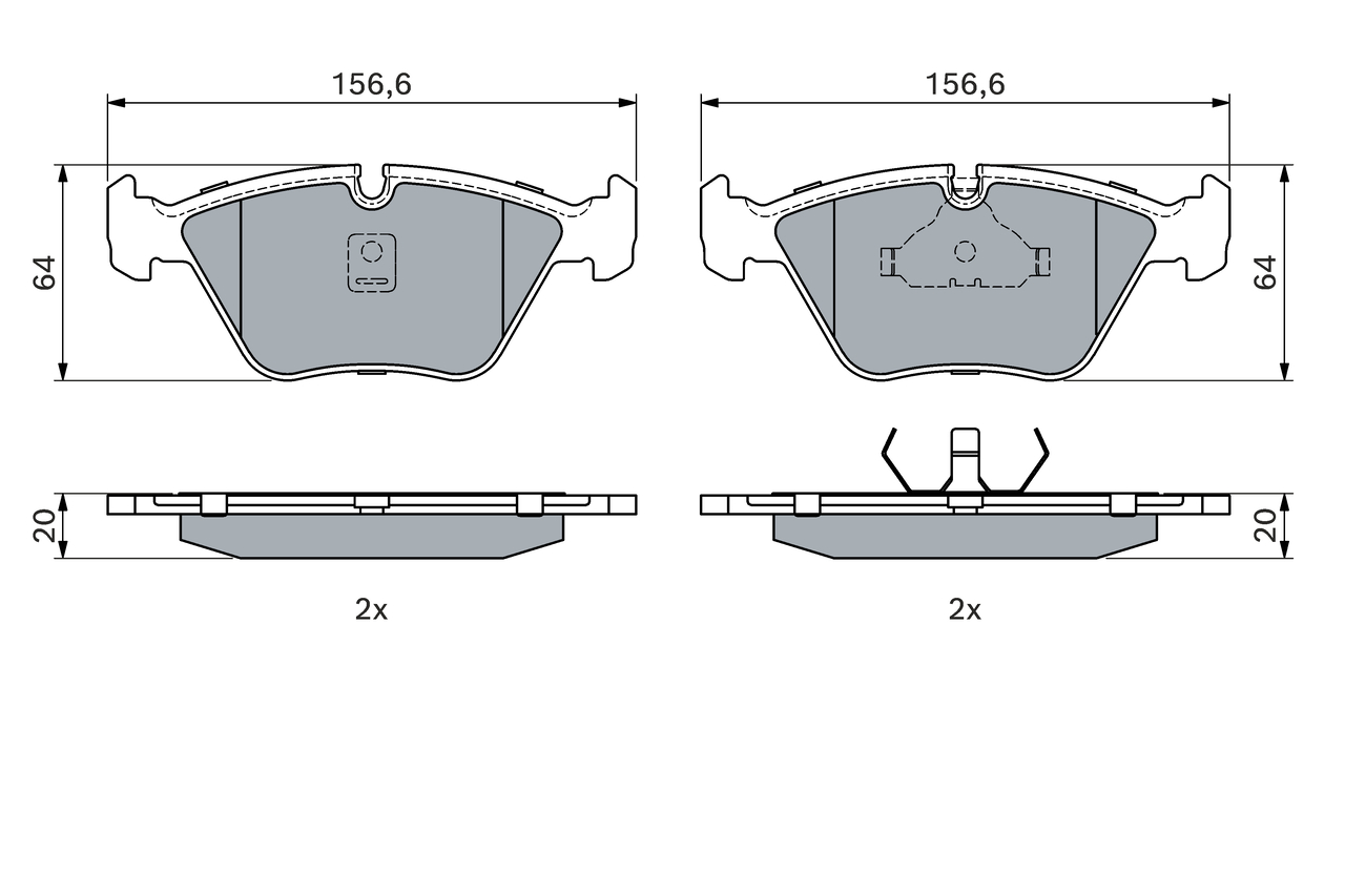 BOSCH BOH0986490640 Fékbetét
