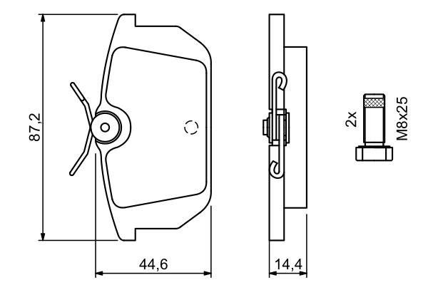 BOSCH BOH0986491030 Fékbetét