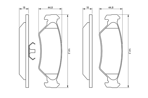 BOSCH BOH0986492020 Fékbetét