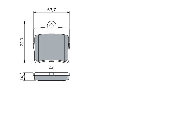 BOSCH BOS0986494016 fékbetét készlet, tárcsafék