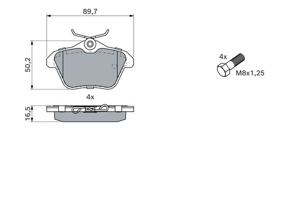 BOSCH 0986494020 Fékbetét készlet, tárcsafék