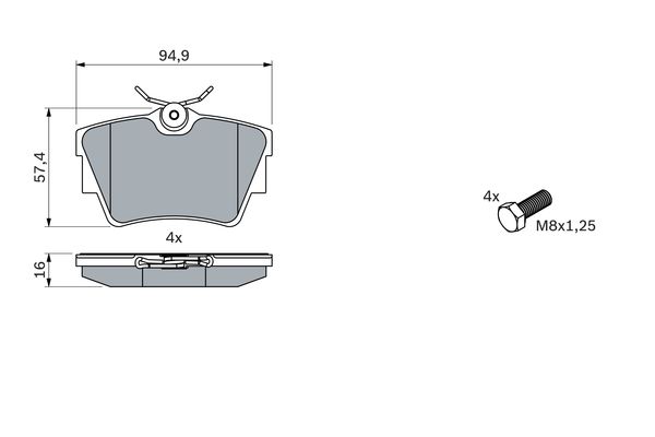 BOSCH 171633 0 986 494 040 - Fékbetét