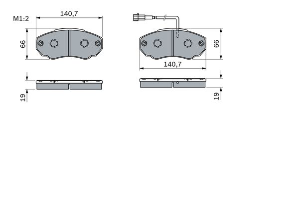 BOSCH 1001774483 0986494048 - Első fékbetét készlet