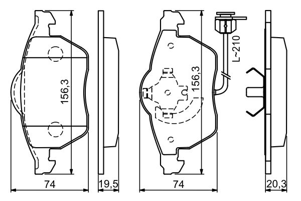 BOSCH 0986494050 Fékbetét készlet, tárcsafék