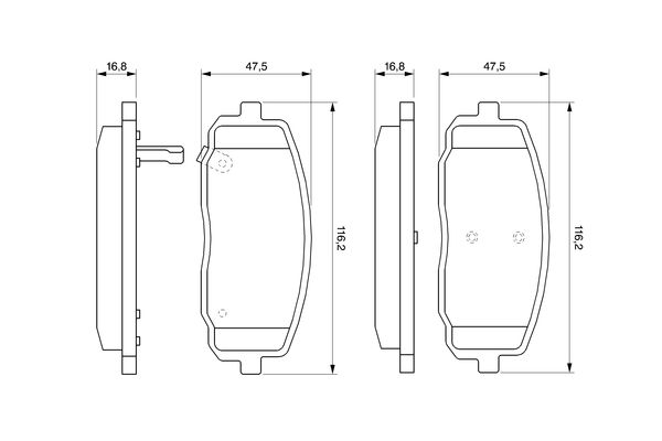 BOSCH 1000943478 0986494064 - Első fékbetét készlet