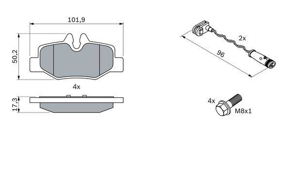 BOSCH 67365 0 986 494 082 - Fékbetét