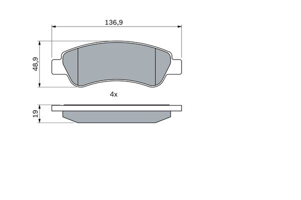 BOSCH 0986494110 Fékbetét készlet, tárcsafék