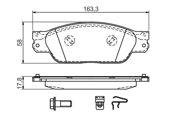 BOSCH 0986494141 Fékbetét készlet, tárcsafék