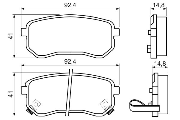 BOSCH 0986494145 Fékbetét készlet, tárcsafék