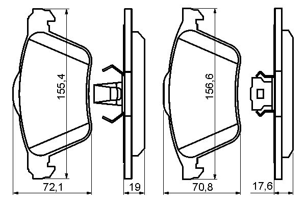 BOSCH 1001774843 0986494158 - Első fékbetét készlet