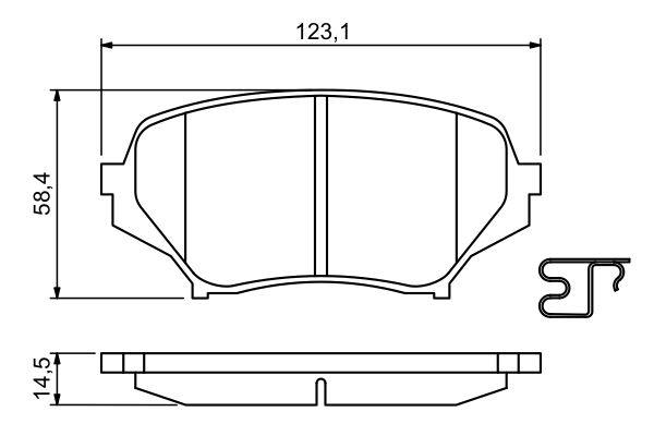 BOSCH 0986494188 Fékbetét készlet, tárcsafék