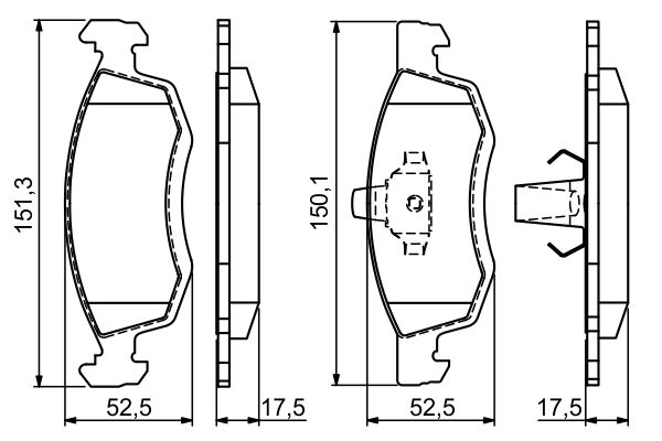 BOSCH 0986494197 Fékbetét készlet, tárcsafék