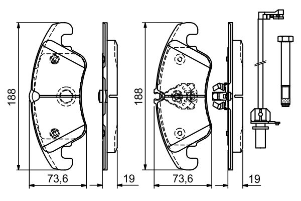 BOSCH 0986494201 Fékbetét készlet, tárcsafék