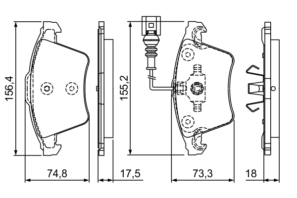 BOSCH BOH0986494203 Fékbetét
