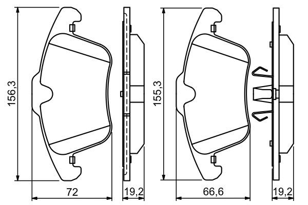 BOSCH 0986494209 Fékbetét készlet, tárcsafék