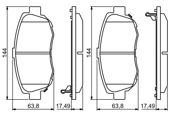 BOSCH 0986494211 Fékbetét készlet, tárcsafék