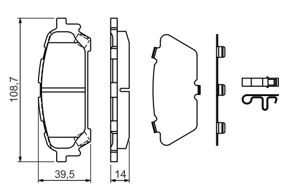 BOSCH 0986494232 Fékbetét készlet, tárcsafék