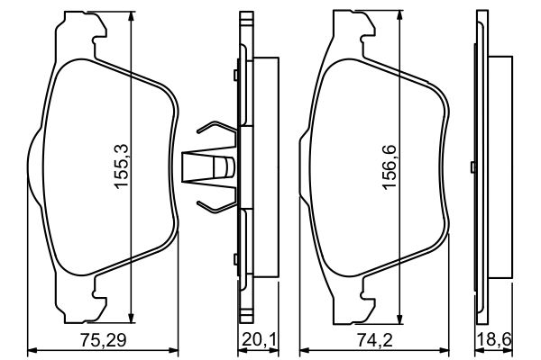 BOSCH 231 026 0 986 494 245 - Fékbetét készlet, tárcsafék