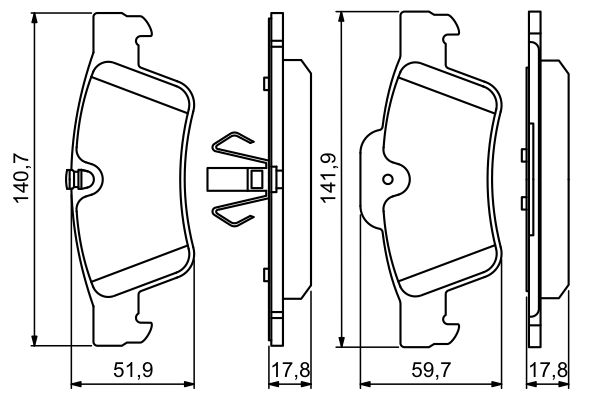 BOSCH 0986494256 Fékbetét készlet, tárcsafék