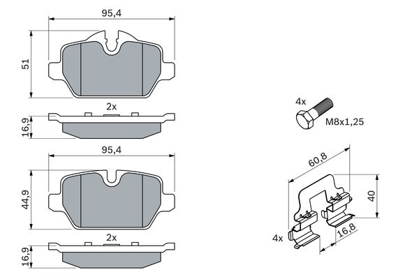 BOSCH 0986494269 Fékbetét készlet, tárcsafék