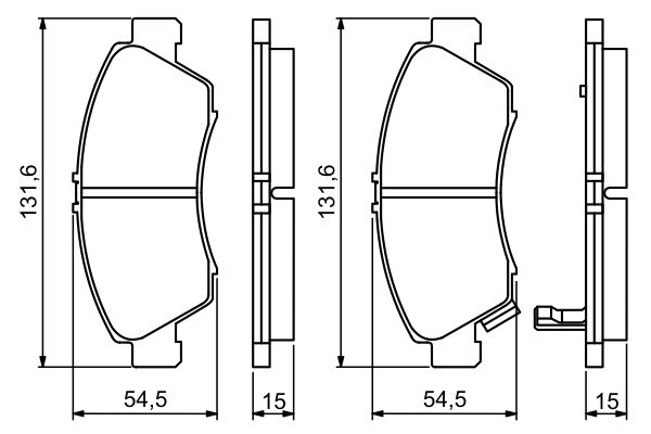 BOSCH 0986494299 Fékbetét készlet, tárcsafék