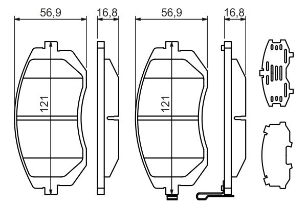 BOSCH 0986494315 Fékbetét készlet, tárcsafék