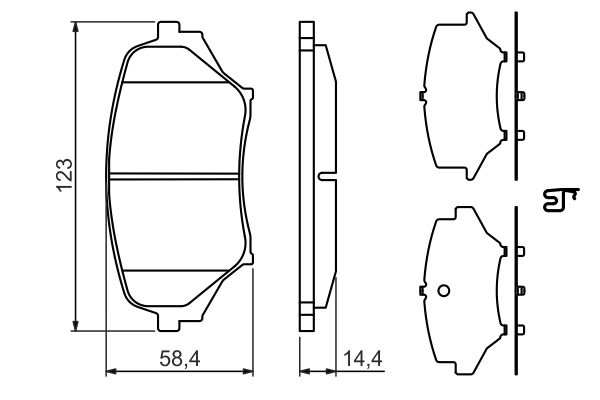 BOSCH 0986494322 Fékbetét készlet, tárcsafék