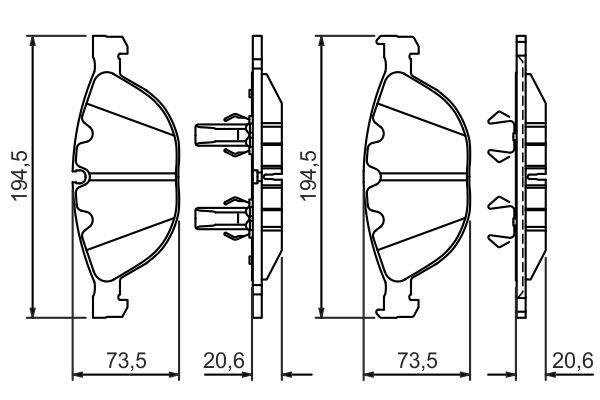 BOSCH BOS0986494349 fékbetét készlet, tárcsafék