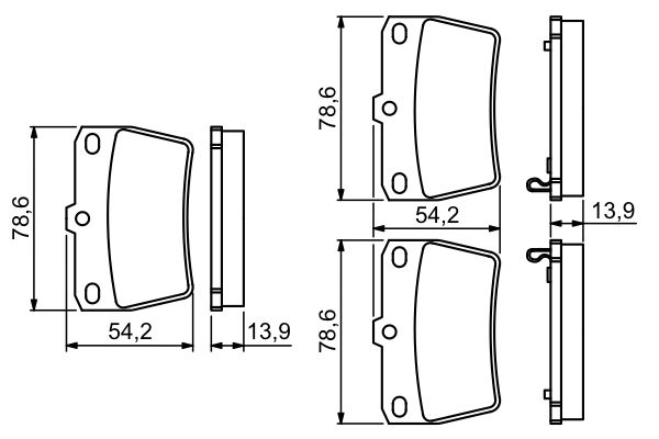 BOSCH 0986494350 Fékbetét készlet, tárcsafék