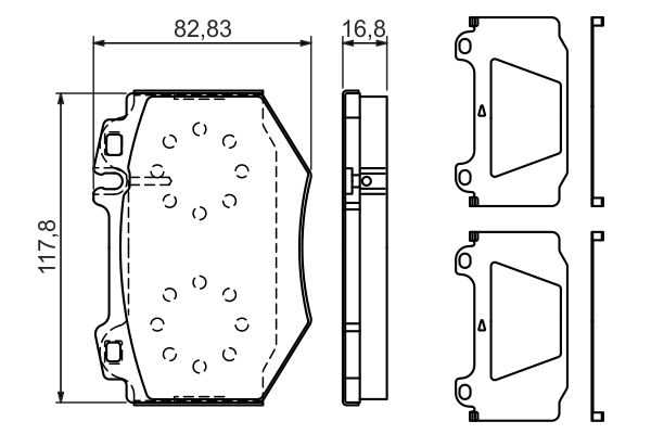 BOSCH 0986494352 Fékbetét készlet, tárcsafék