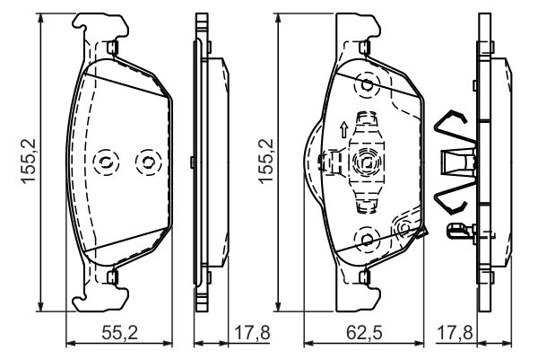 BOSCH BOS0986494383 fékbetét készlet, tárcsafék