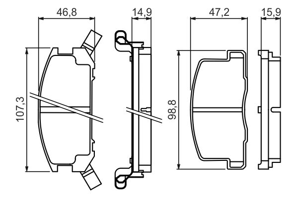 BOSCH 0986494412 Fékbetét készlet, tárcsafék