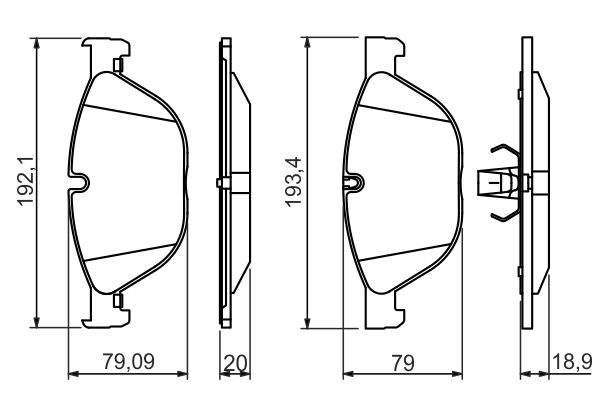 BOSCH 0986494429 Fékbetét készlet, tárcsafék