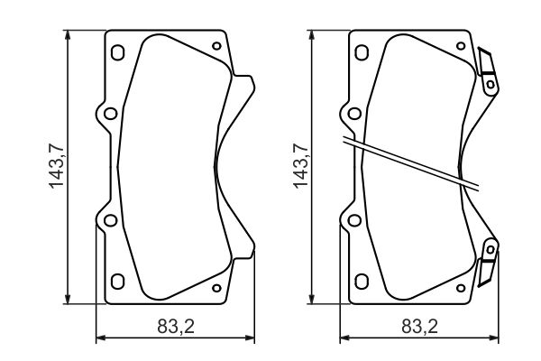 BOSCH 1002829299 0986494449 - Első fékbetét készlet