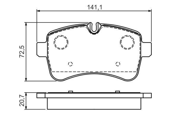 BOSCH 1001771472 0986494460 - HÁTSÓ FÉKBETÉT KÉSZLET