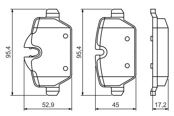 BOSCH 0986494461 Fékbetét készlet, tárcsafék