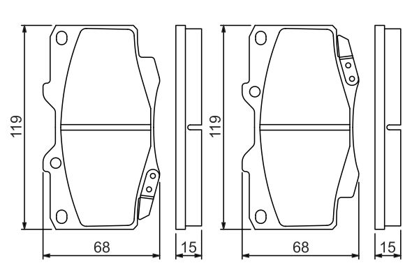 BOSCH 1001771703 0986494497 - Első fékbetét készlet