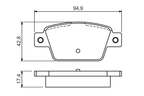 BOSCH 0986494536 Fékbetét készlet, tárcsafék