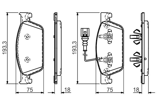 BOSCH 1001771944 0986494553 - Első fékbetét készlet