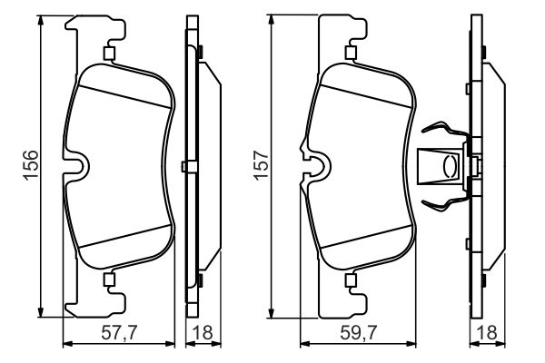 BOSCH BOS0986494561 fékbetét készlet, tárcsafék