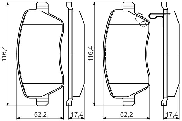 BOSCH BOS0986494573 fékbetét készlet, tárcsafék