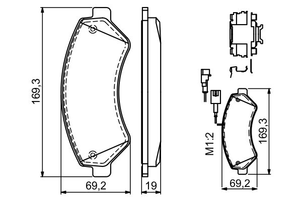 BOSCH 0986494580 Fékbetét készlet, tárcsafék