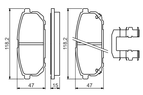 BOSCH 0986494590 Fékbetét készlet, tárcsafék